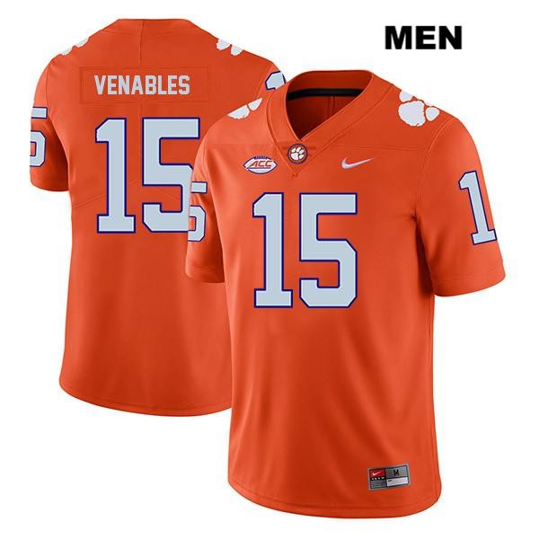 Men's Clemson Tigers #15 Jake Venables Stitched Orange Legend Authentic Nike NCAA College Football Jersey GJH1246XK